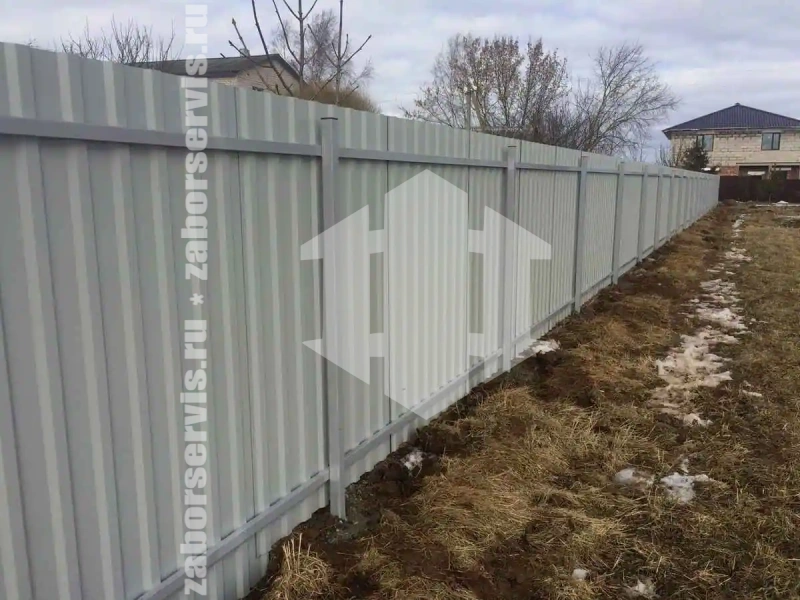 Забор из профнастила 58 метров