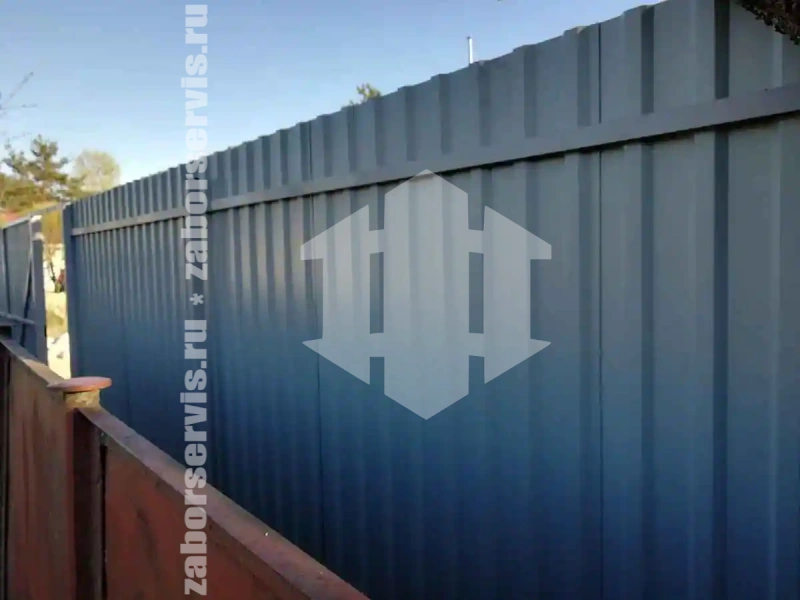 Забор из профнастила 49 метров