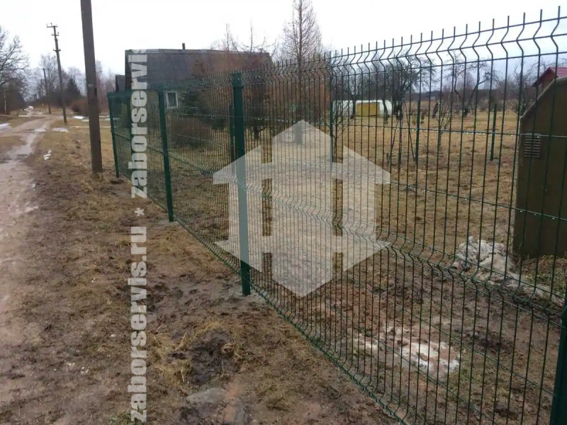 3Д забор с бетонированием столбов 85 метров