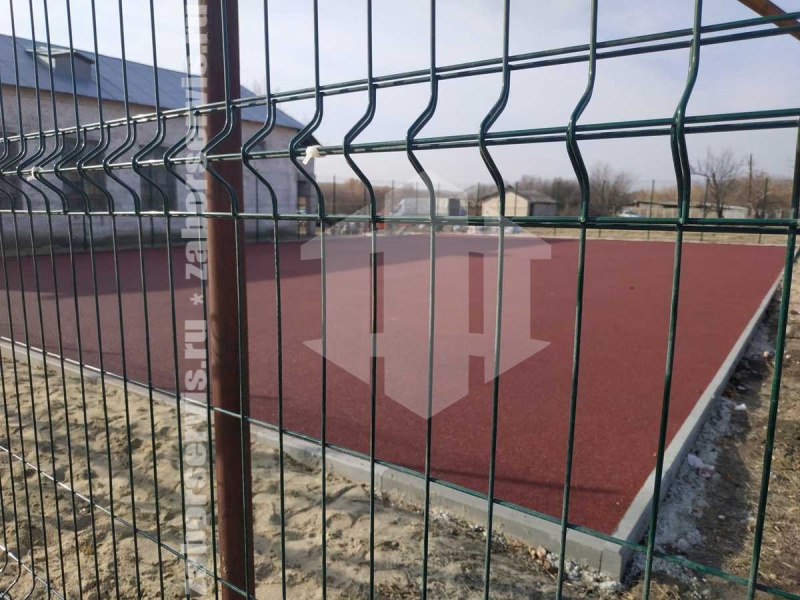 3D заборы для спортивной площадки 18 метров высота 3,0м