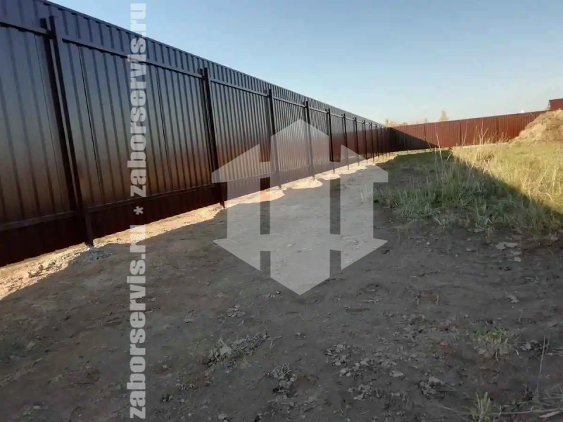 Забор из профнастила 110 метров