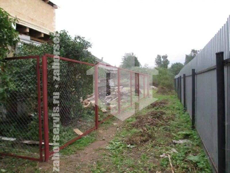 Забор из сетки рабицы секциями 84 метра