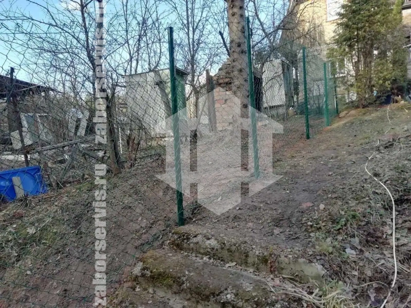 Забор из сетки рабицы в натяг с протяжкой арматуры 18 метров