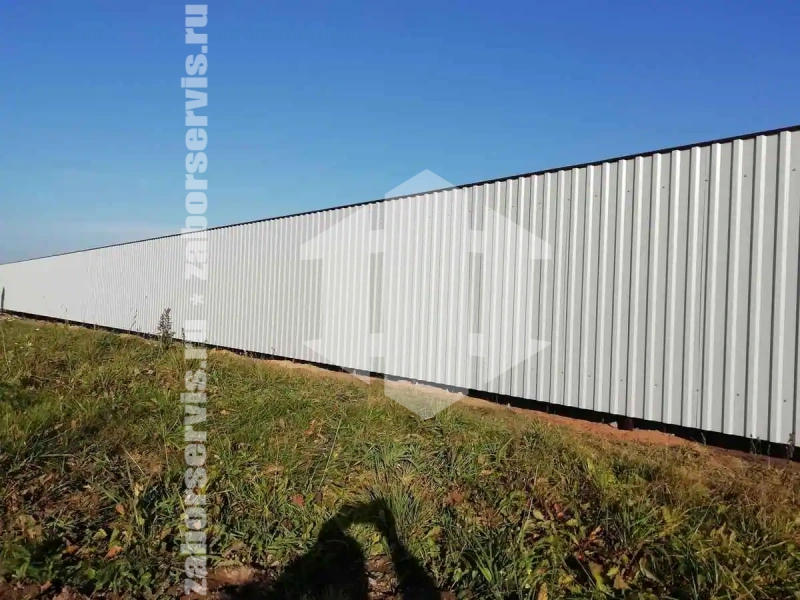 Забор из профнастила 110 метров