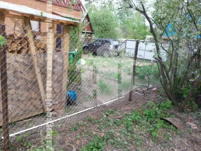 Забор из сетки рабицы в натяг 64 метра