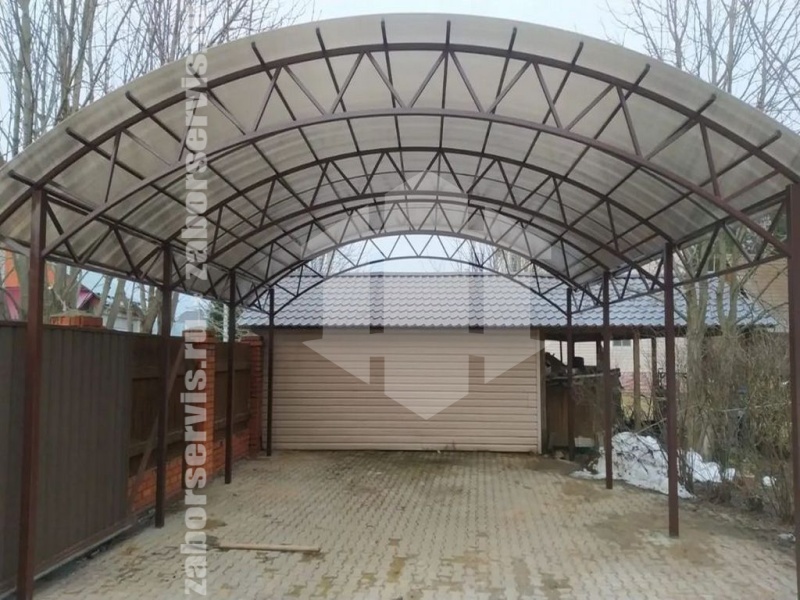 Навес арочный работа 10