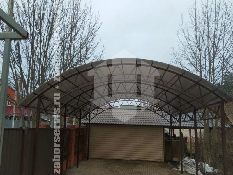 Навес арочный работа 10