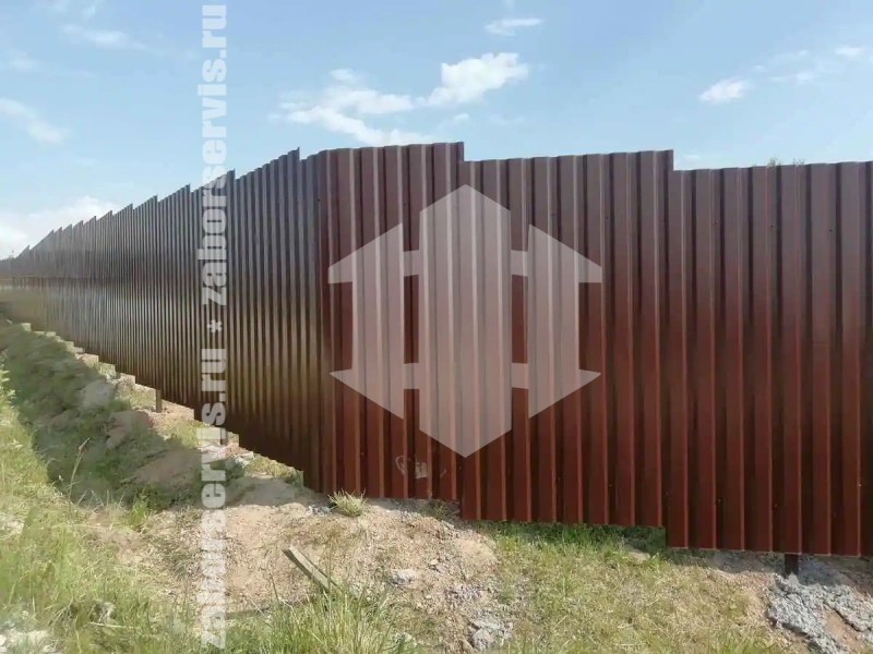 Забор из профнастила 36 метров