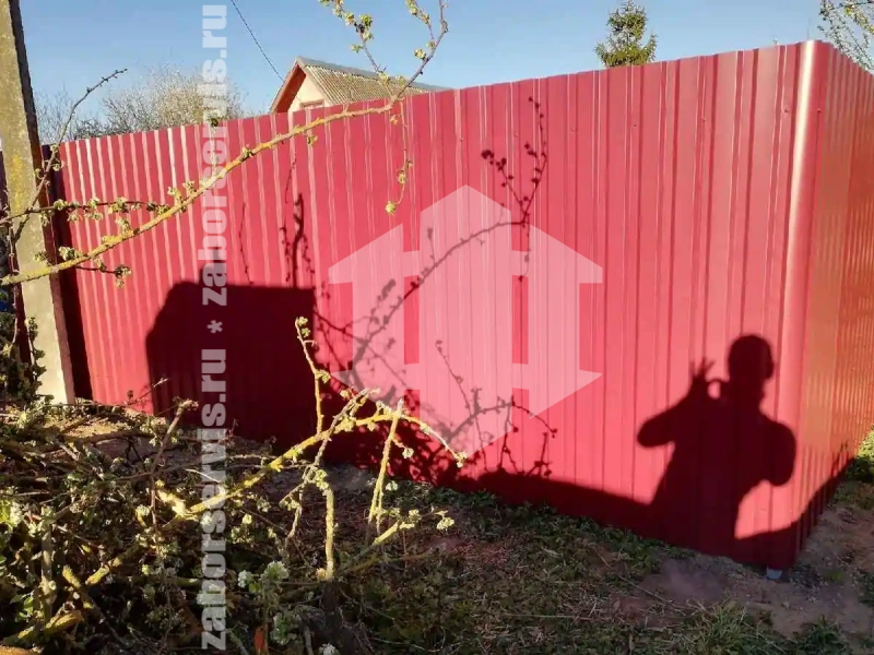 Забор из профнастила 49 метров