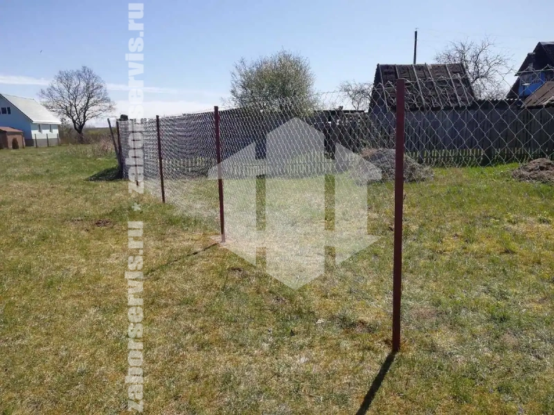 Забор из сетки рабицы оцинкованный 100 метров