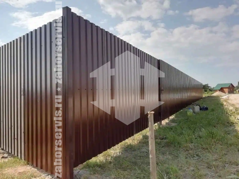 Забор из профнастила 36 метров