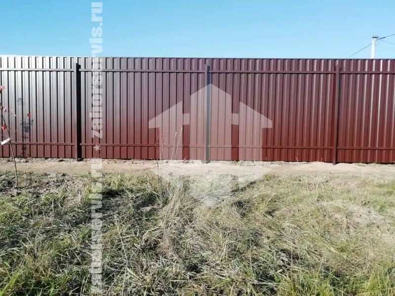 Забор из профнастила 110 метров