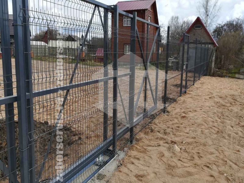 3D Забор 98 метров серый 5мм