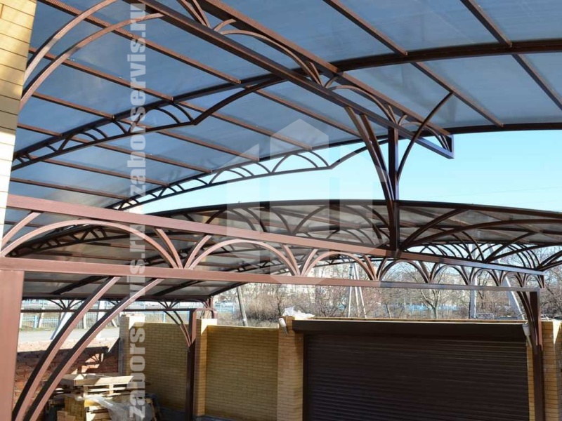 Навес для дома пример 11