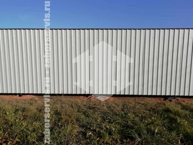 Забор из профнастила 110 метров