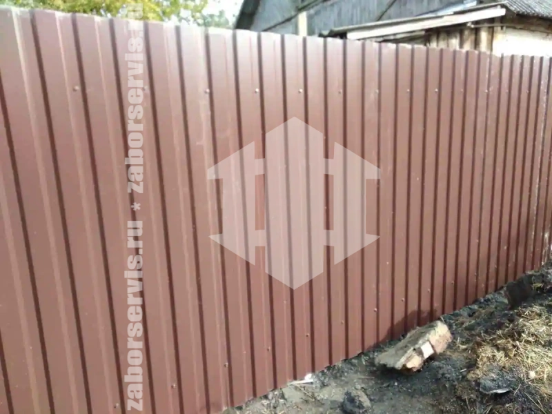 Забор из профнастила 125 метров