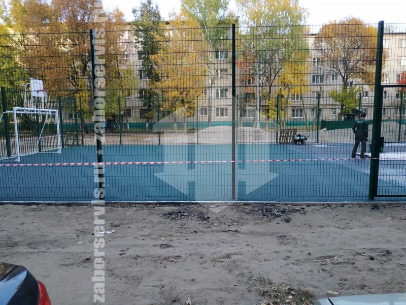 3D заборы для спортивной площадки 15 метров высота 3,0м