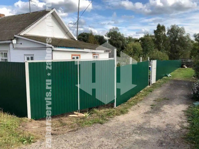 Забор из профнастила 98 метров