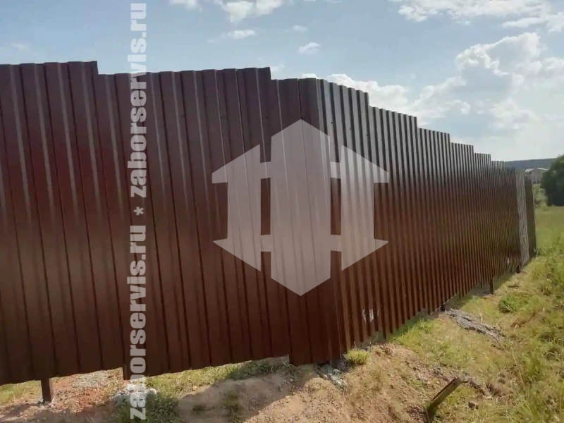 Забор из профнастила 36 метров