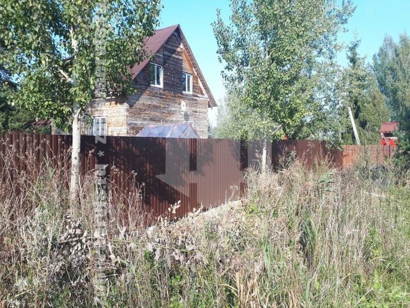 Забор из профнастила коричневый 32 метра