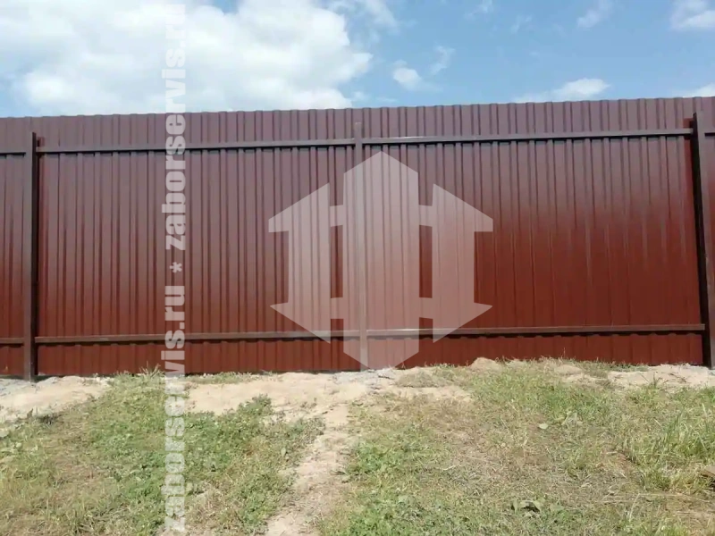 Забор из профнастила 36 метров