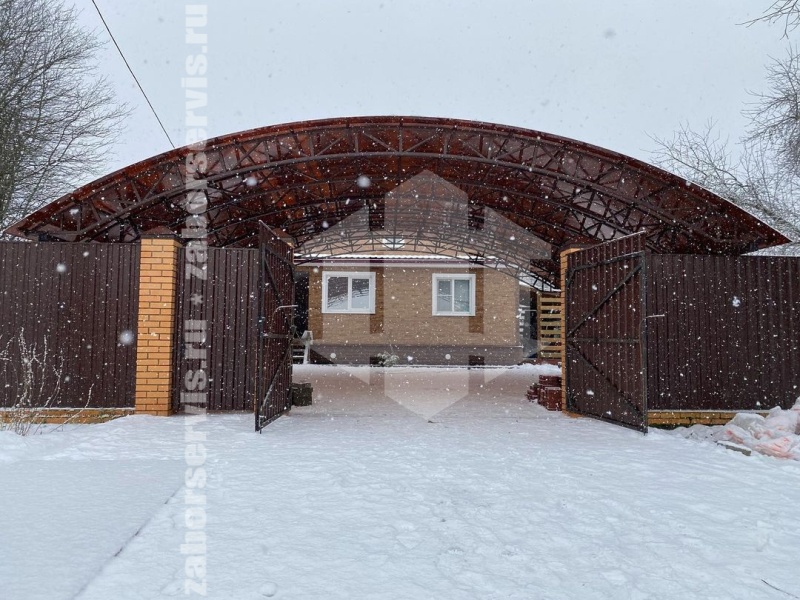 Навес для двух автомобилей пример 11