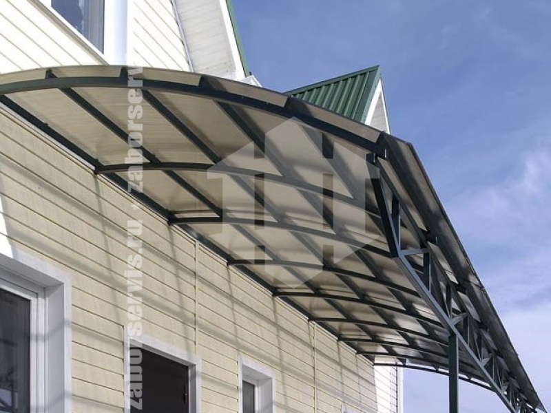 Полуарочный навес пример 7