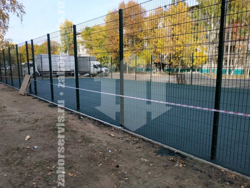 3D заборы для спортивной площадки 15 метров высота 3,0м